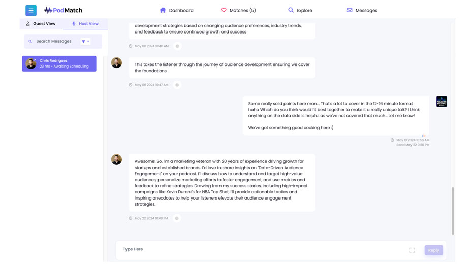 messages preview