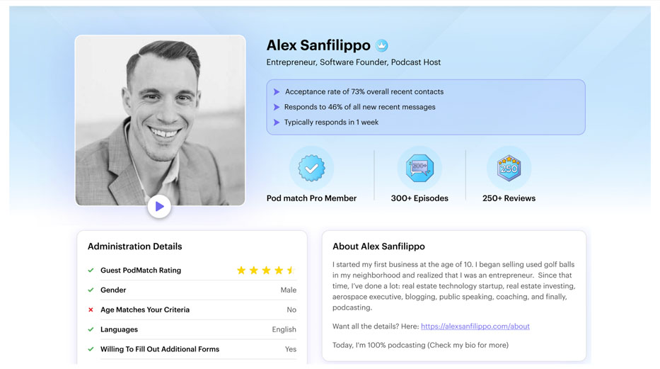 profile preview